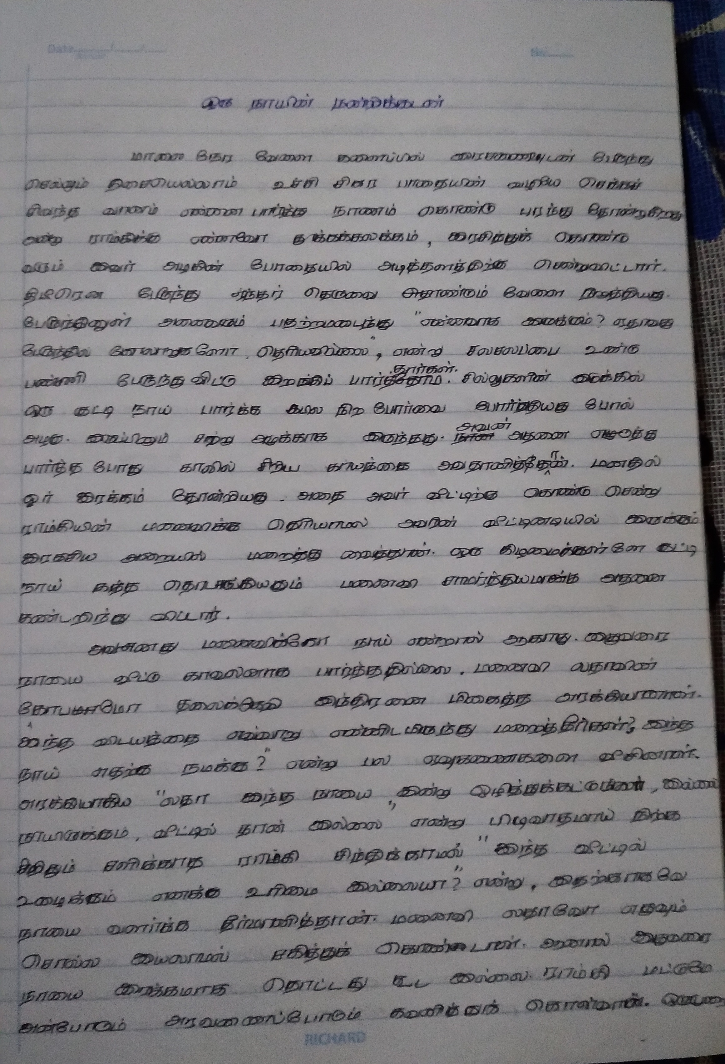 ஒரு நாயின் நன்றி கடன்